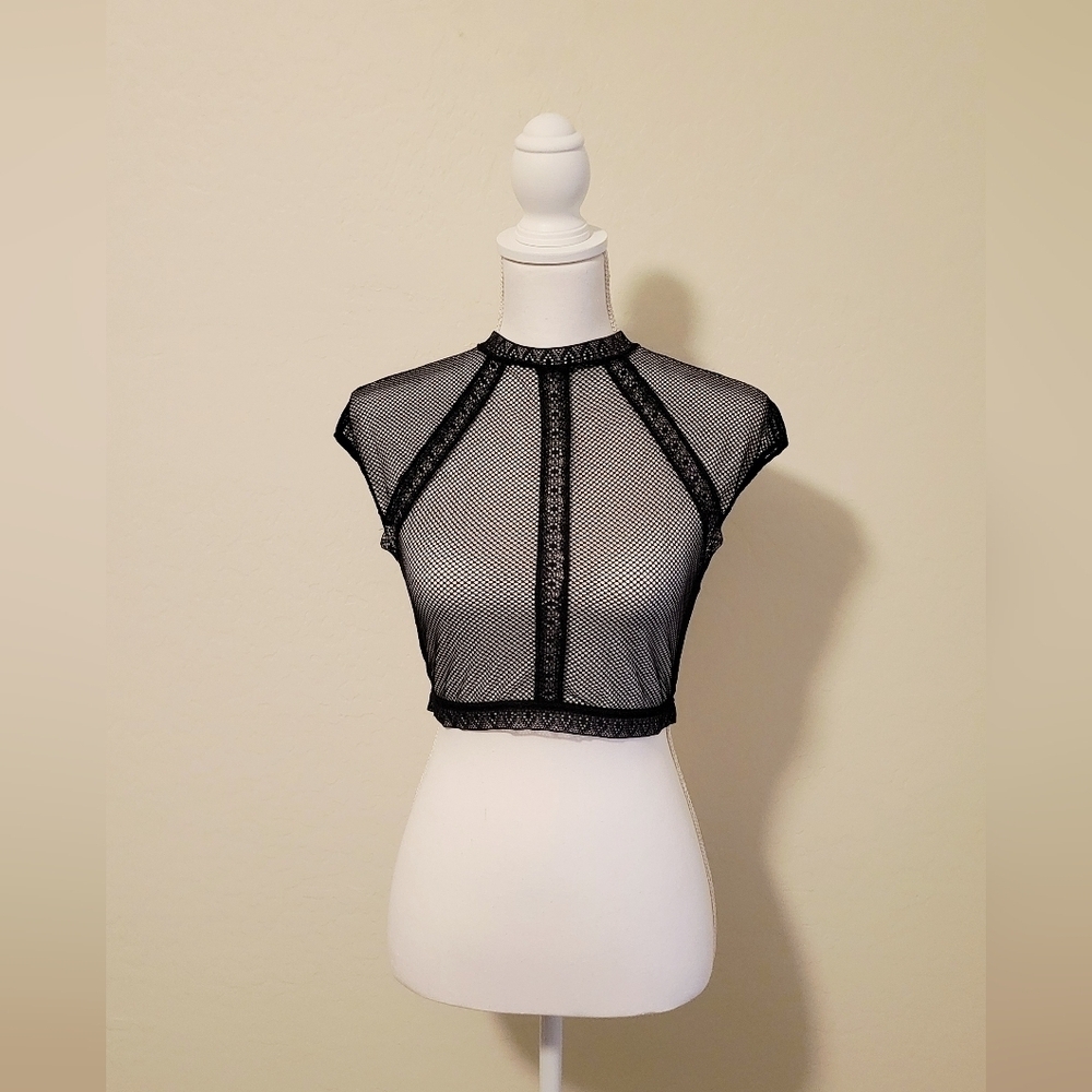 Victoria’s Secret Black Lace Sheer Goth/Whimsigoth Blouse | Medium